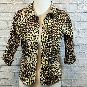 Mirror Image Animal Print Casual Jacket